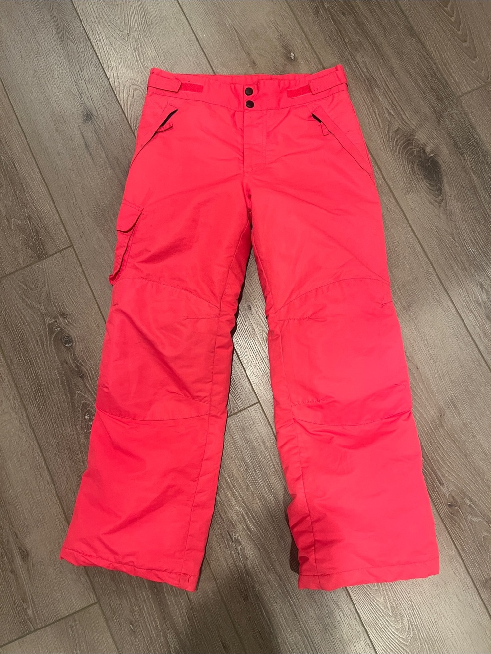 Kids Insulated Snow Pants in Bright Pink